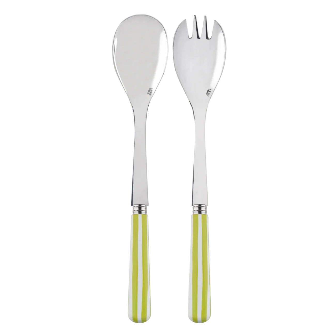 White Stripe Salad Set