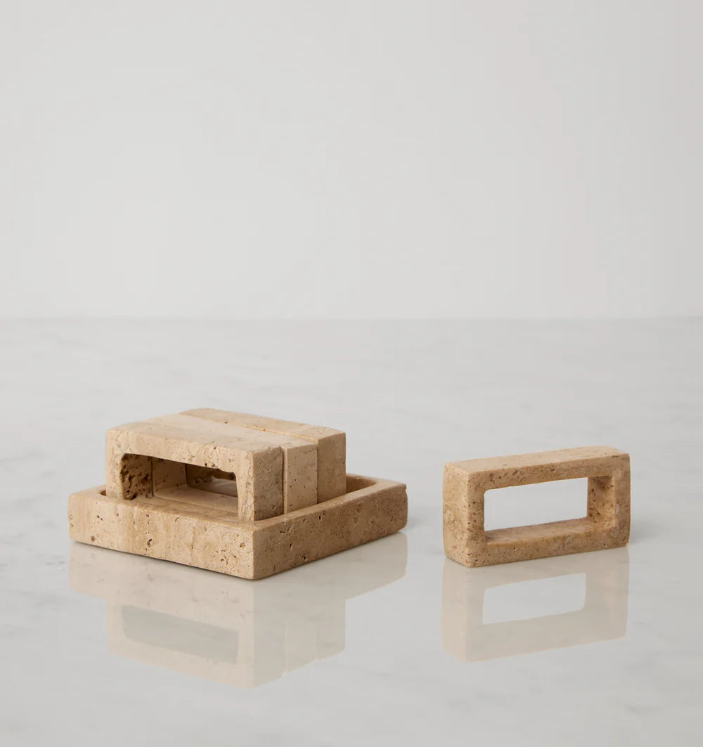 Travertino Napkin Rings