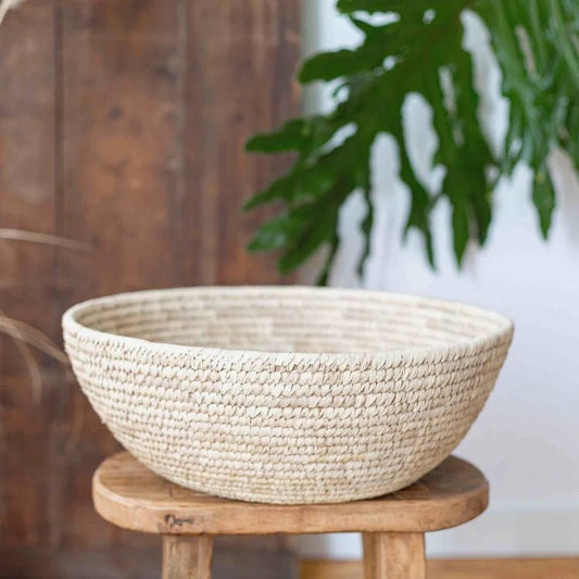 Palm Leaf Jumbo Woven Bowl