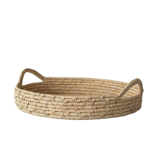 Palm Leaf Large Woven Tray