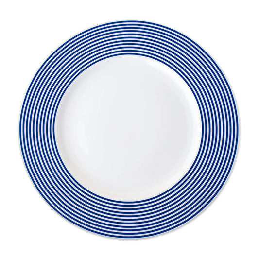 Newport Racing Stripe Rimmed Dinner Plate