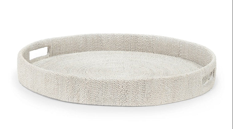 White Seagrass Rope Tray