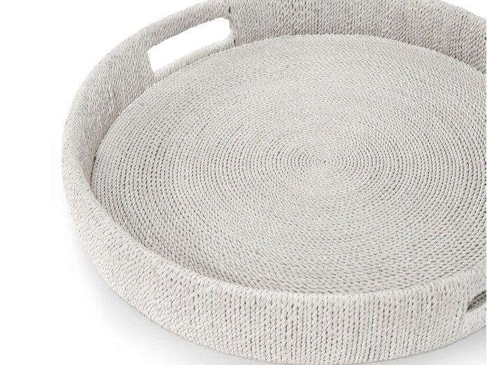 White Seagrass Rope Tray