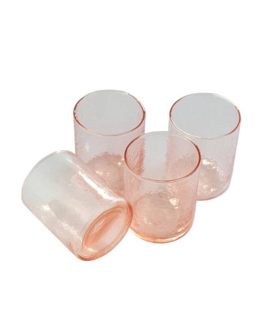Handblown Hammered Glasses