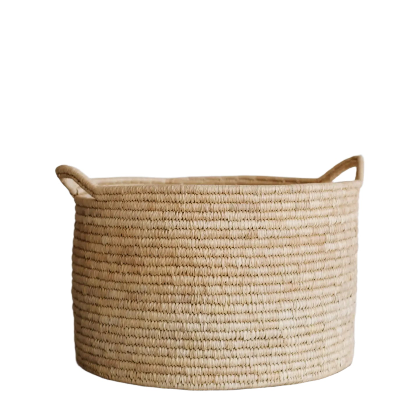 Round Laundry Basket, Palm Leaf