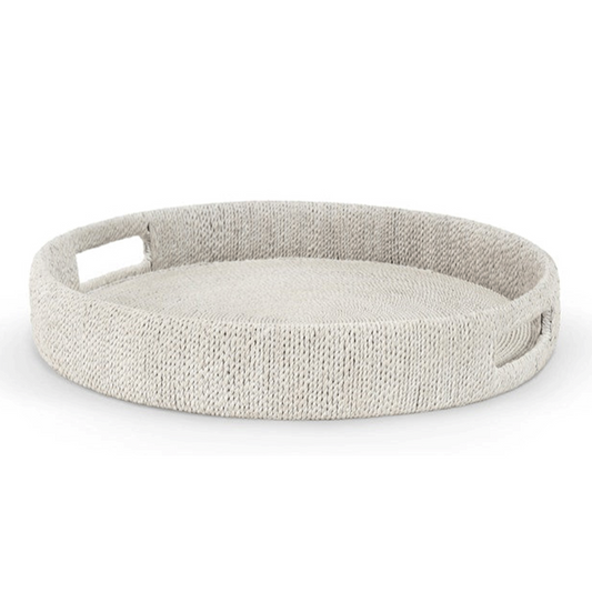 White Seagrass Rope Tray