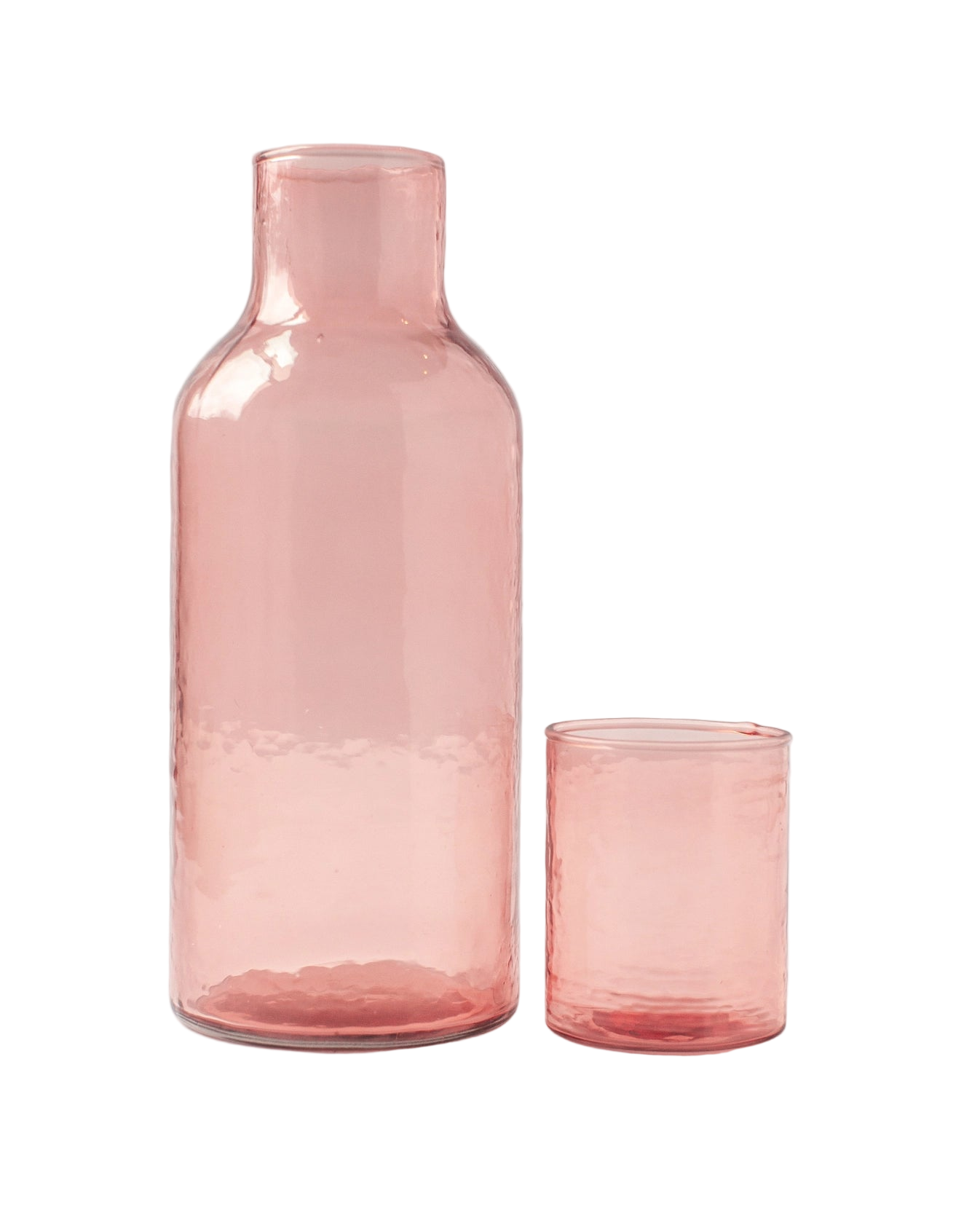 Handblown Hammered Glass Carafe