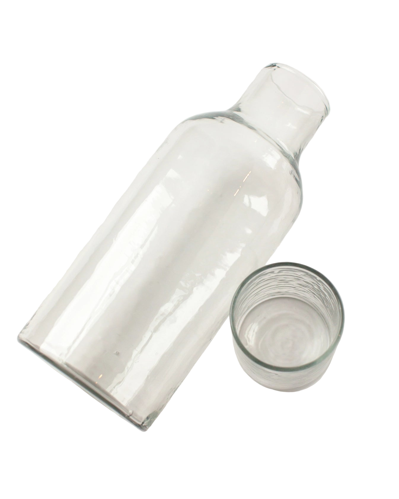 Handblown Hammered Glass Carafe