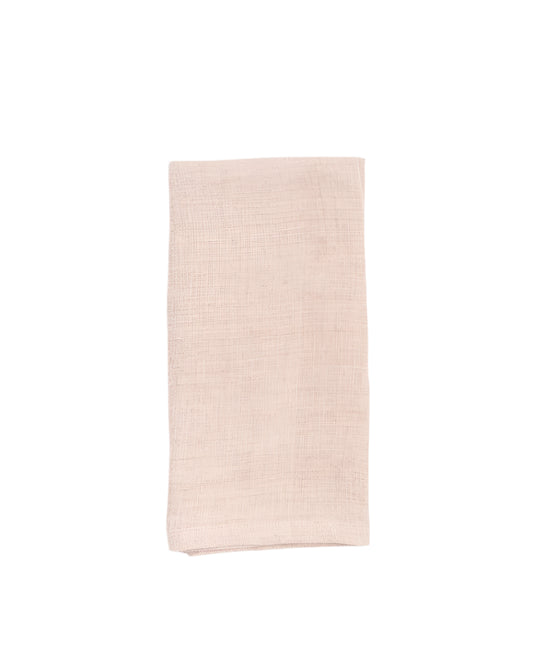 Set of 4, Stone Washed Linen Hemmed Dinner Napkin