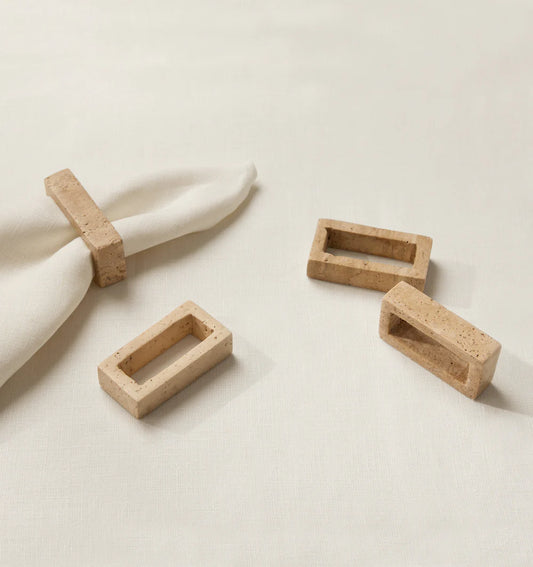Travertino Napkin Rings
