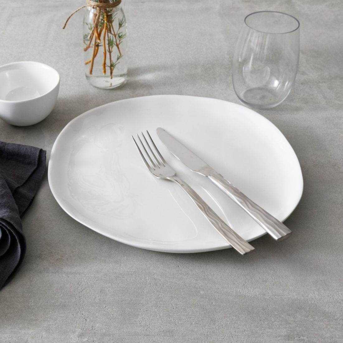 Set of 6 Sandia Bianco Dinner Plate 11"