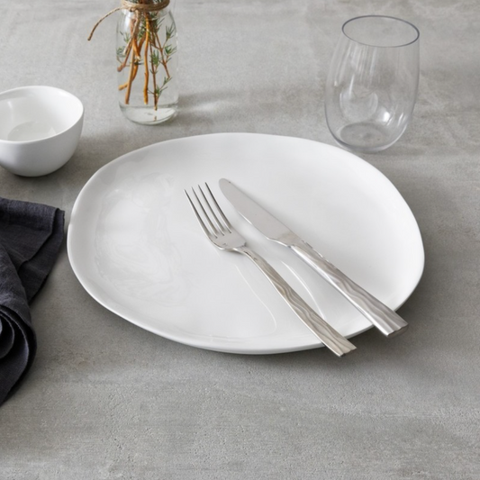 Set of 6 Sandia Bianco Dinner Plate 11"