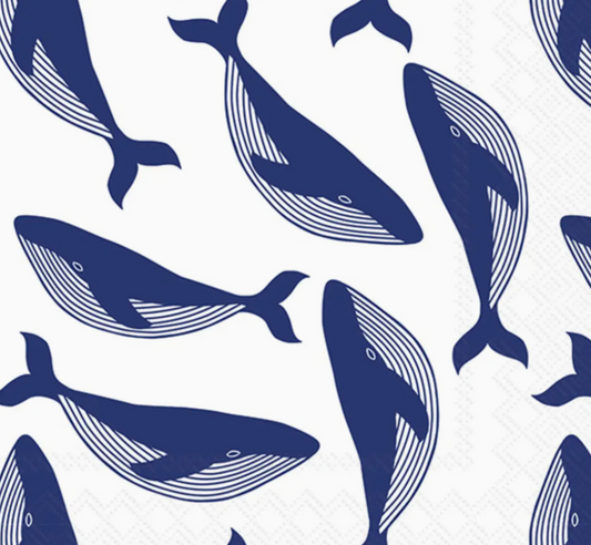 Whale Paper Cocktail Napkins