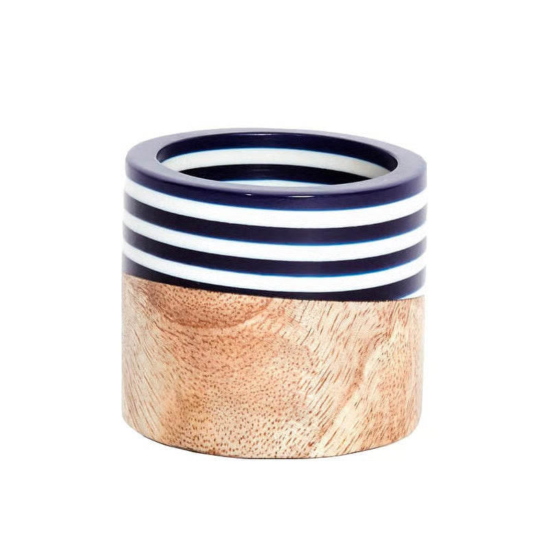 Wood & Stripes Napkin Rings